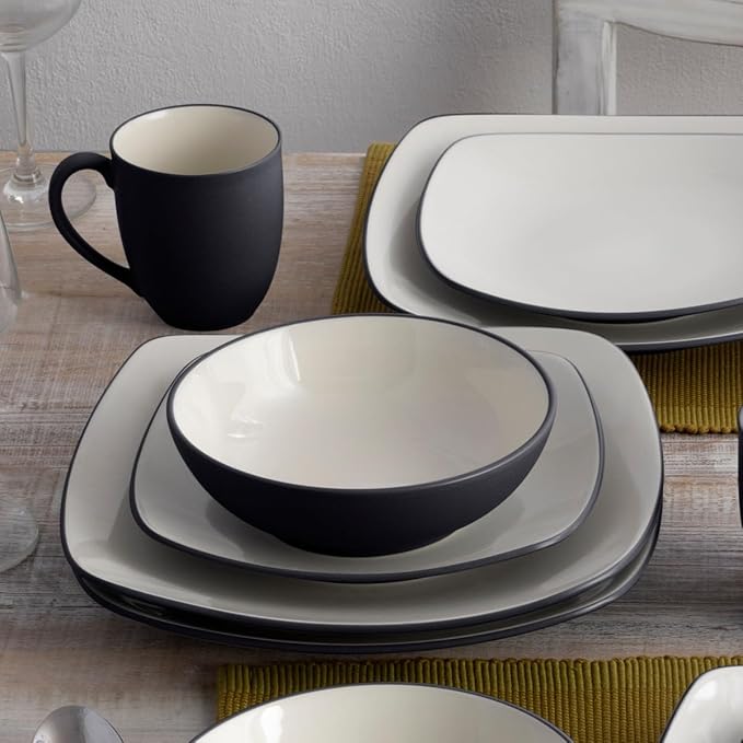 Noritake Colorwave Graphite 4-Piece Square Place Setting Service for 1
