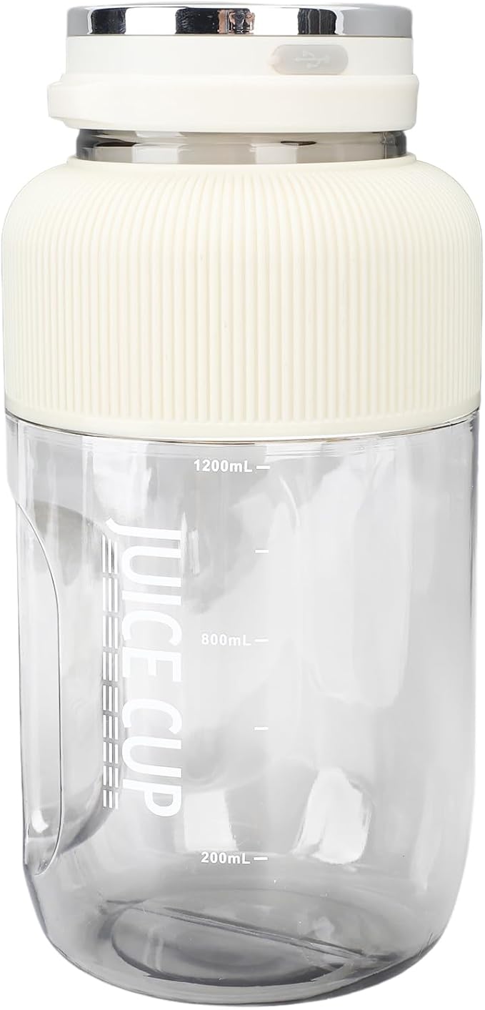 Pilipane Mini Juicer Cup Portable Rechargeable Cordless Juicer Blender 1.2L Multifunctional Blender Cup with Stainless Steel Blades for Travel Camping Gym Office