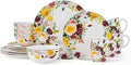 Mikasa Clara Bone China Lightweight Chip Resistant 16 Piece Dinnerware Set Service For 4
