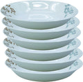 UNIWARE BPA-Free Dishwasher Safe Eco Friendly 100% Melamine Dinnerware Set of 6 Best for Indoor and Outdoor Party (8.5 Shallow Bow)