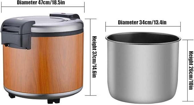Large Capacity 23L Household Rice Cooker Commercial Electric Heat Preservation Bucket Non-Stick Pan Automatic Cooking
