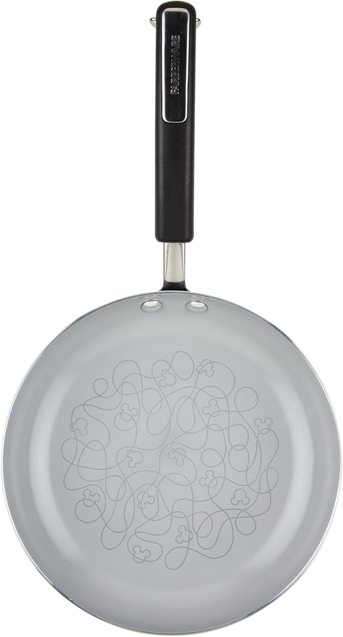 Farberware Disney Bon Voyage Ceramic Nonstick Pots and Pans Set with Baking Sheet/Cookie Pan and Disney Home Kitchen Tools 8 Piece Non Stick Cookware Set - Red