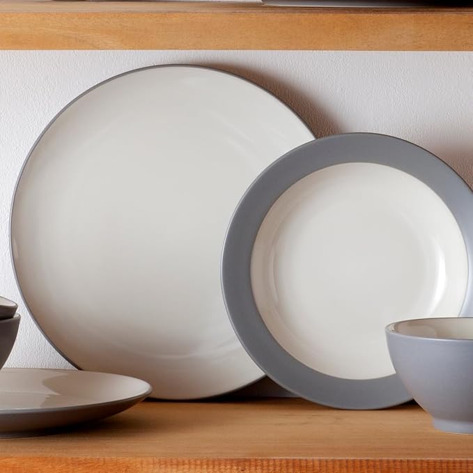Noritake Colorwave Slate 12-Piece Coupe Dinnerware Set Service for 4