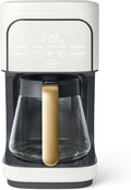 12 Cup Programmable Coffee Maker with Glass Carafe Reusable Filter and Touch Display (White Icing)