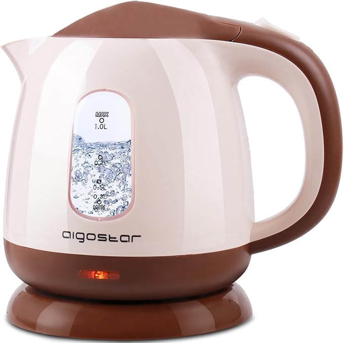 Aigostar Toaster 2 Slice Retro Extra-Wide Slot Toasters and Small Electric Kettle 1L Portable Electric Tea Kettle 1100W