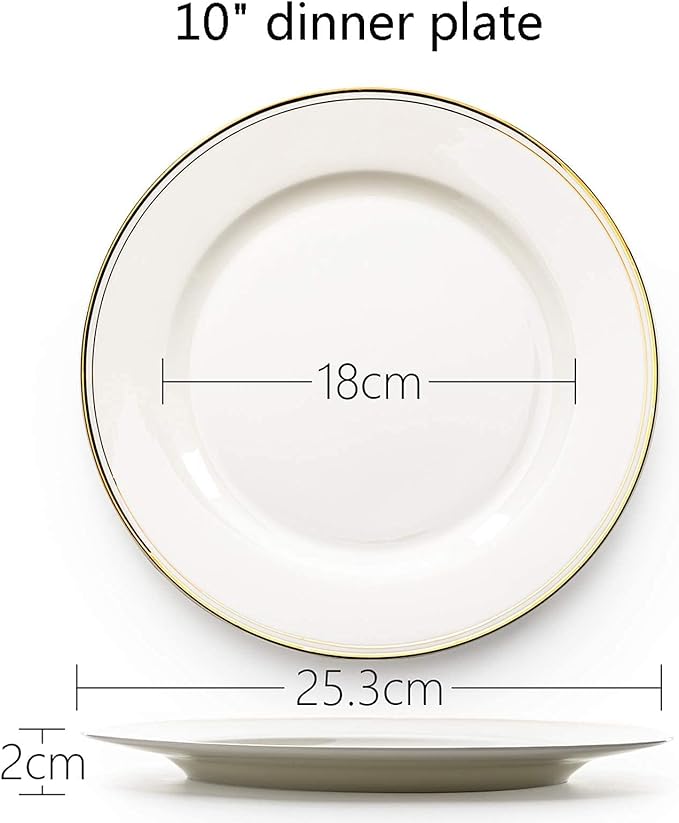 4- Piece Dinner Set Nordic Style Phnom Penh Dishes Set for 1 Simple Bowl Tableware Fruit Salad Plate Porcelain Household Dinnerware Set