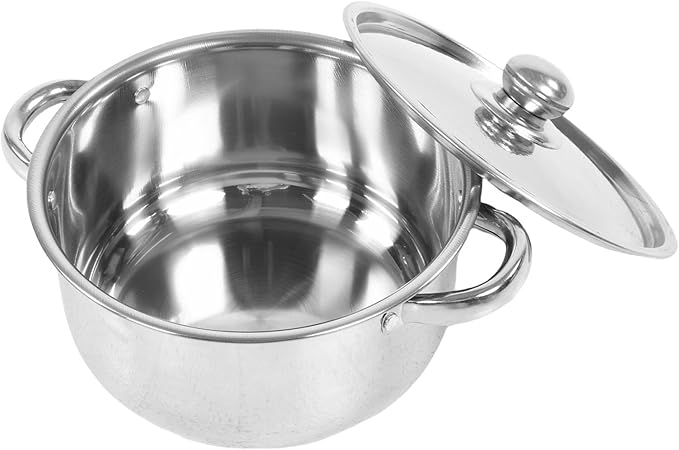 Stainless Steel Cookware Set Soup Pot Milk Pot Skillet Set with Frying Pan Induction Kitchen Cooking