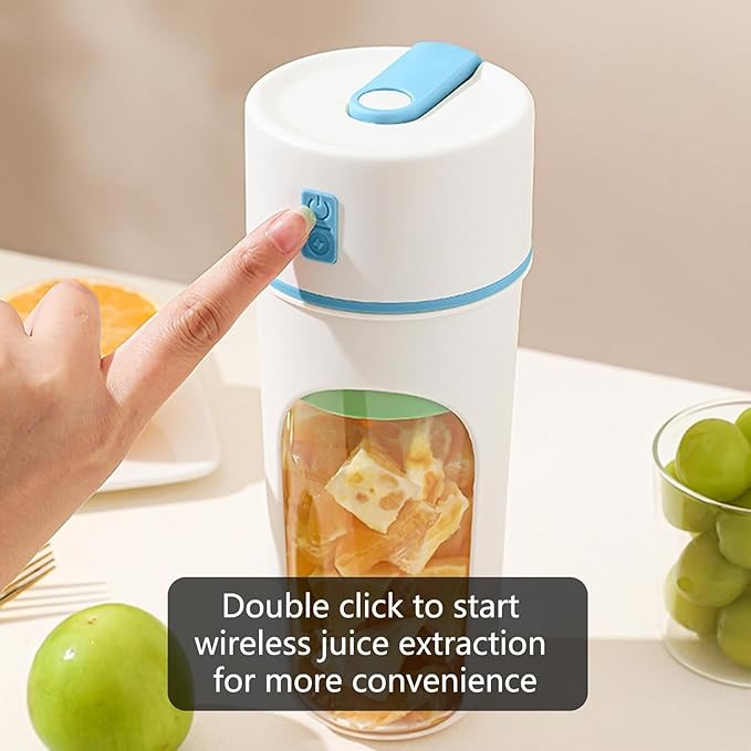 480ml Portable Blender Personal Mini Blender for Smoothies and ShakesUSB Rechargeable Mini Fruit Juicer with 6 BladesFit for Outdoor Sports Travel Home Office