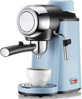 Fully Automatic Espresso Coffee Machine - Compact High Pressure Cappuccino Maker with Steam Foaming Device
