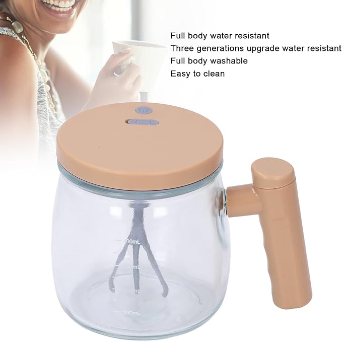 Self Stirring Mug 400ml Glass Rechargeable Fully Automatic Electric Self Mixing Cup High Speed Portable Self Mixing Coffee Mug Automatic Stirring Cup for Coffee Home Travel