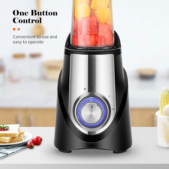 Blender 350W Electric Fruit Mixer with Lids Multifunctional Food Processing Blender Low Noise Countertop Blender for Home Fruits Vegetables(Three Cup)