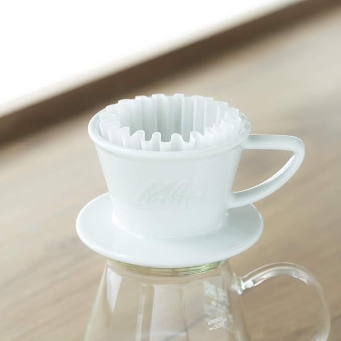 Kalita HA155#01035 Coffee Dripper Wave Series Porcelain Hasamiyaki for 1-2 People