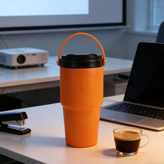 Zerodis Portable Coffee MakerUSB Charging 600ml Stainless Steel Thermal Coffee Brewer Cup Extraction Mug Machine for Travel Outdoor and Home Use