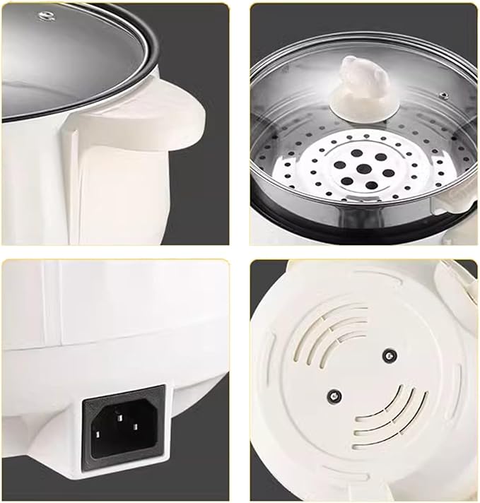 GRFIT Household Multi-Function Double Layer Rice Cooker Electric Pot 1-2 People Non-Stick Pan Hot Pot Rice Cooker Cooking (Color : 22cm)