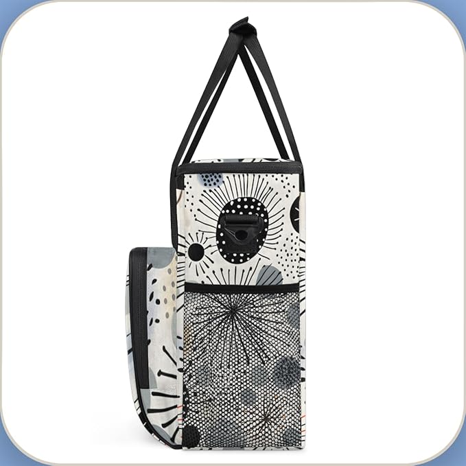 Watercolor Dandelion Coffee Maker Carrying Bag Retro Dandelion Travel Storage Bag Compatible with K-Mini or K-Mini Plus Single Serve Coffee Brewer Carrying Case with Pockets &amp Shoulder Strap