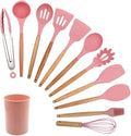 12 PCS Silicone Kitchenware Non-stick Cookware Cooking Tool Spatula Ladle Egg Beaters Shovel Spoon Soup Kitchen Utensils Set(D)