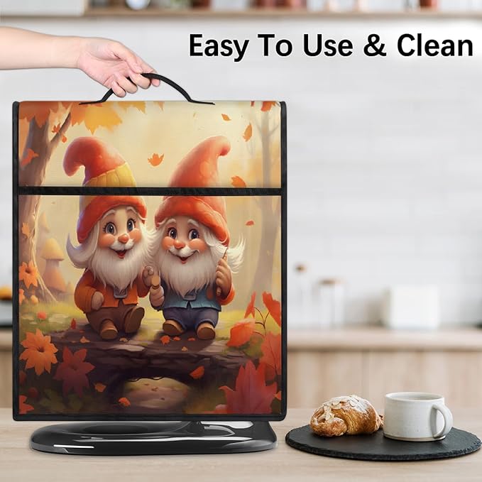 cfpolar Kitchen Aid Mixer Cover Compatible with 6-8 Quarts Dwarf Maple Leaves Autumn Stand Mixer Cover Kitchen Aid Mixers Accessories Appliance Organizer Bag Dust Covers with Zipper Pocket