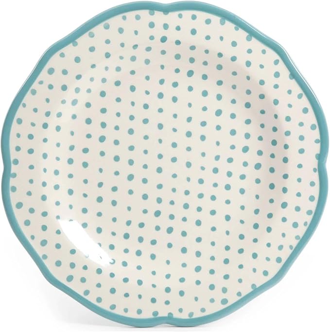 12-Piece Stoneware Dinnerware Set Multicolor Pattern Service for 4