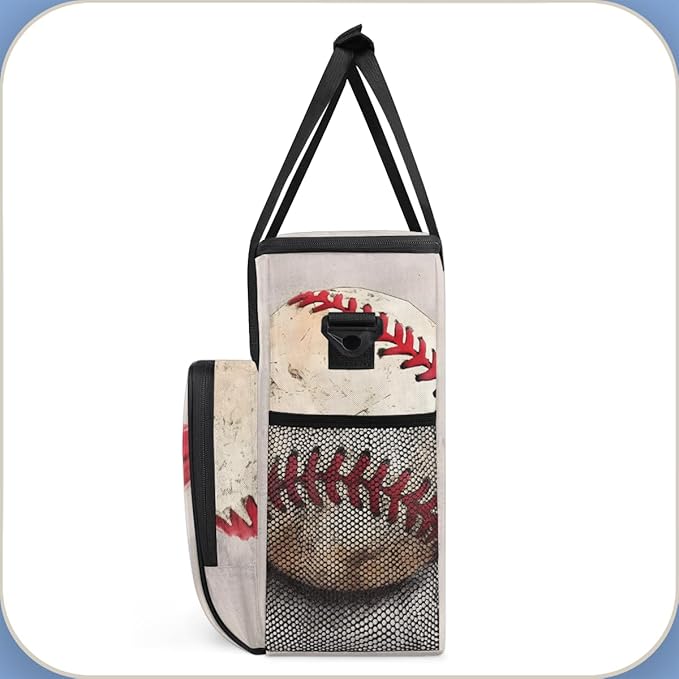 Oil Painting Baseball Coffee Maker Carrying Bag Graffiti Baseball Travel Storage Bag Compatible with K-Mini or K-Mini Plus Single Serve Coffee Brewer Carrying Case with Pockets &amp Shoulder Strap