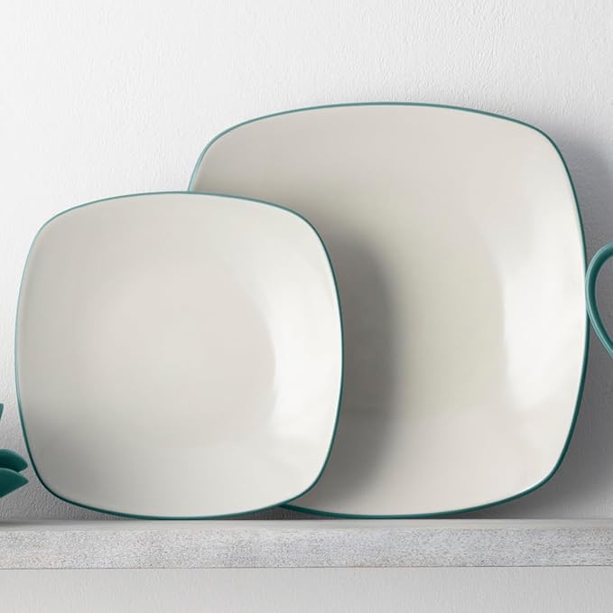 Noritake Colorwave Turquoise 16-Piece Square Dinnerware Set Service For 4