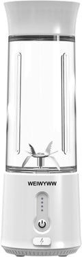 22oz Portable USB Blender 150W Cordless Mini Smoothie Maker Lightweight 10+ Blends Travel/Gym/Office Use (white)