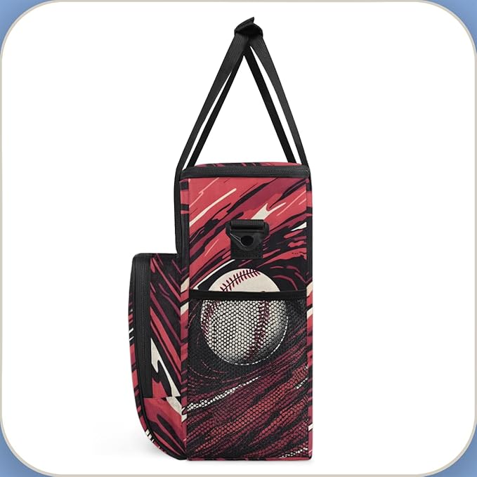 3D Baseball Coffee Maker Carrying Bag Graffiti Baseball Travel Storage Bag Compatible with K-Mini or K-Mini Plus Single Serve Coffee Brewer Carrying Case with Multiple Pockets &amp Shoulder Strap