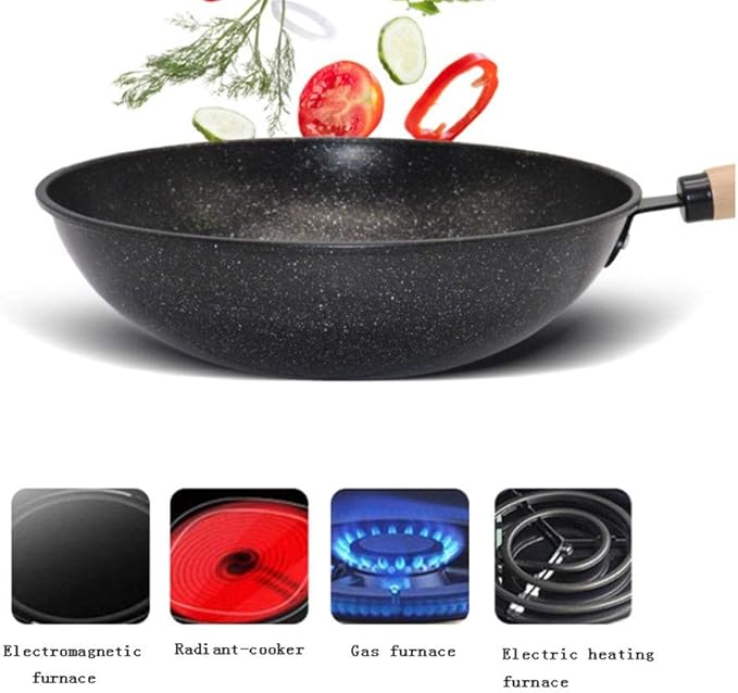 Pot Set Non-Stick Cookware Set Kitchen Pots and Pan Set Suitable for Stir Fry Roast Sauce Soup 3 Pieces Cookware Cooking Set