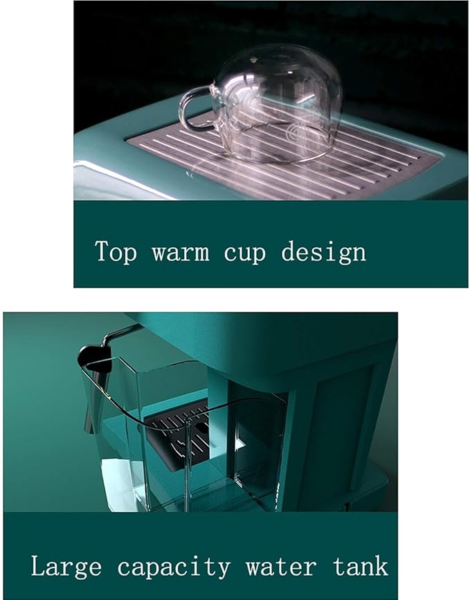 Retro Stainless Steel Espresso Coffee Machine with Milk Frother - Home Maker for Cappuccino and Latte Lovers