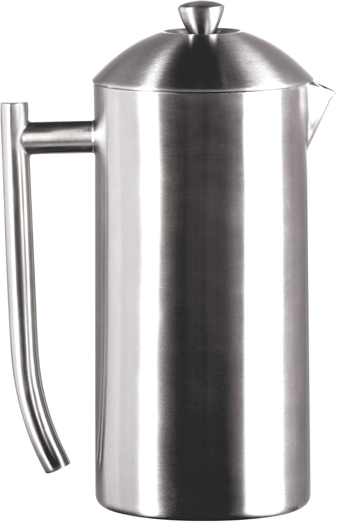 Frieling USA Double-Walled Stainless-Steel French Press Coffee Maker in Frustration Free Packaging Brushed 36 Ounces