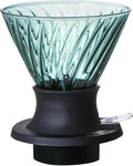 Immersion Dripper Coffee Maker Set Glass 02 Dripper Pour Over Coffee Making Set Immersion Dripper Switch Drip Coffee Accessories(Coffee Dripper-Green)