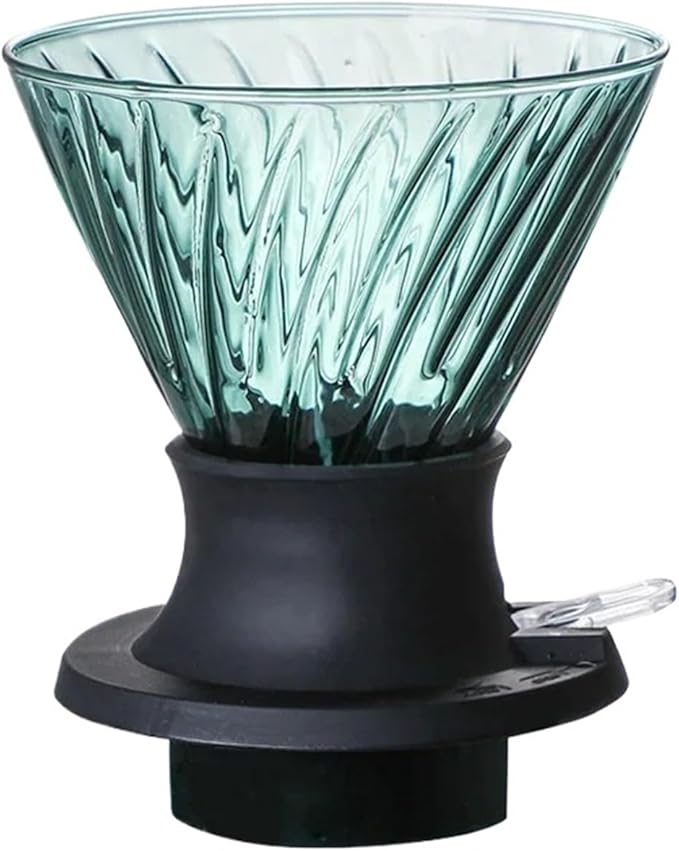 Immersion Dripper Coffee Maker Set Glass 02 Dripper Pour Over Coffee Making Set Immersion Dripper Switch Drip Coffee Accessories(Coffee Dripper-Green)