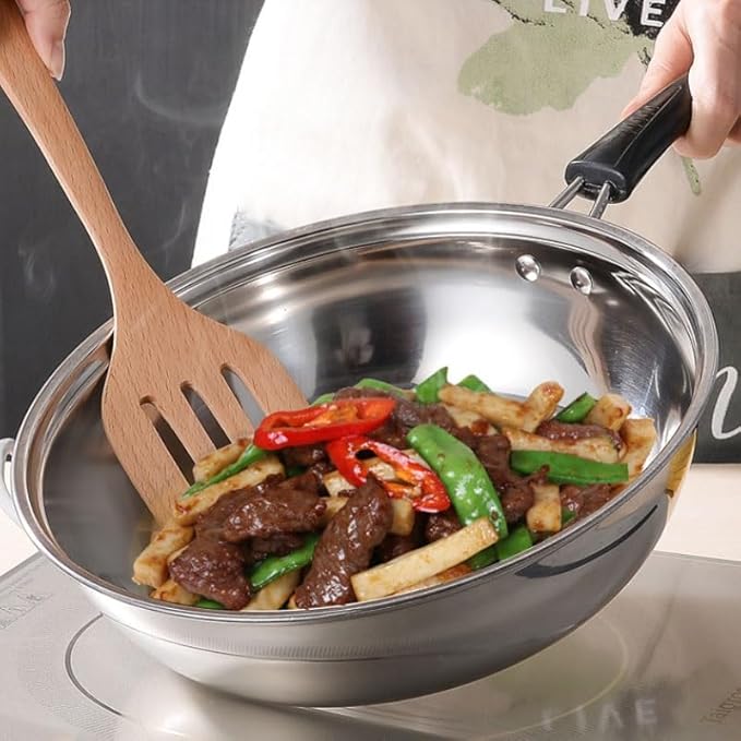 Stainless Steel Milk Pot Soup Wok Three Piece Cookware Set