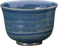 Yamasita Craft 11402070 Handmade Blue Glazed Rice Cooker 4.9 x 4.9 x 3.3 inches (12.5 x 12.5 x 8.5 cm)