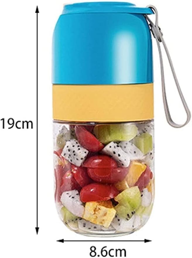 Portable Blender Personal Size Blender Juicer Cup for Juice Crushed-ice Smoothie Shake with Six Blades USB Rechargeable Blender for Outdoor Picnic Travel Gym