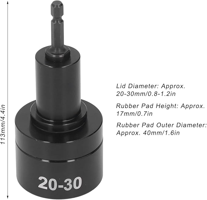 Electric Bottle Capping Machine Bit Electric Cap Sealing Head20-30mm/0.8-1.2in Good Sealing Bottle Capper Automatic Capping Machine Accessory for Working