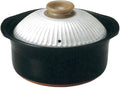 53-91171/2-981060 Rice Pot White 3 Cups Rice Pot 8.9 x 6.1 inches (22.5 x 15.5 cm) 5.9 fl oz (1700 cc) For Direct Fire Rice Cooking Rice Earthenware Pot Banko Ware