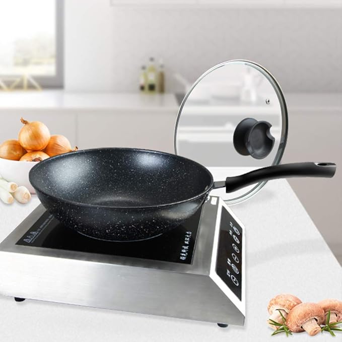 3 Pc Cookware Set Non Stick Coating with Tempered Glass Cover Non-scalding HandleCan be Used for Induction Cooker GasEasy to Clean Saute Pans Variety Pack