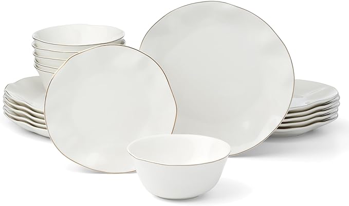 Lenox 899192 Blue Bay White 18-Piece Dinnerware Set Service For 6