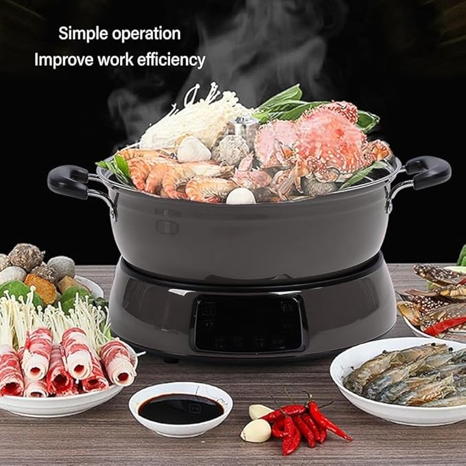 6L Large Capacity Rice Cooker – Electric Hot Pot with Lifting Fast Cooking Function Suitable for Steaming Rice Eggs &amp Hot Pot Use(Color:Coffee)