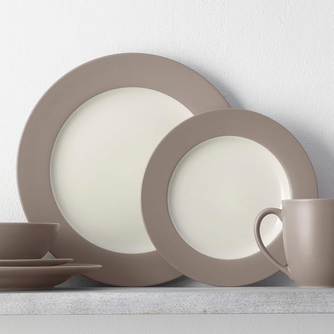 Noritake Colorwave Sand 16-Piece Rim Dinnerware Set Service For 4