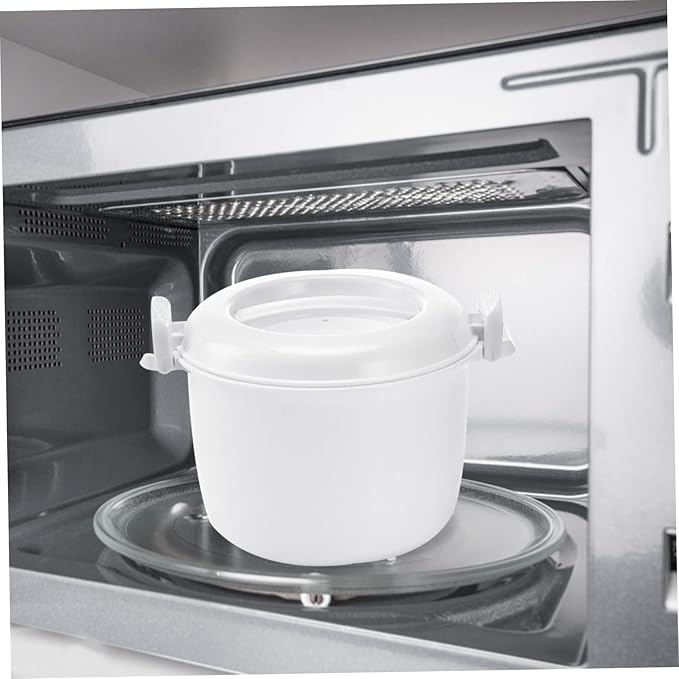 Rice Cooker Rice Maker for Microwave Food Storage Bowl Microwave Bowl with Lid Microwave Rice Pots Microwave Rice Cooking Microwave Steamer Basket Travel Pasta Insulation Plastic