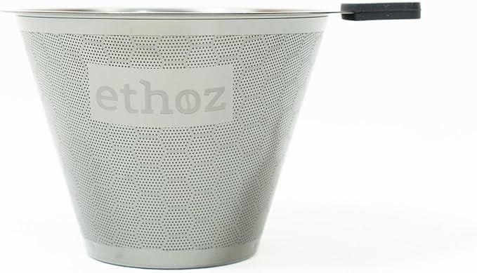 Ethoz® by Planetary Design Pour Over Coffee Maker – Sustainable Stainless Steel Filter Convex Bottom for Even Extraction Reusable Design
