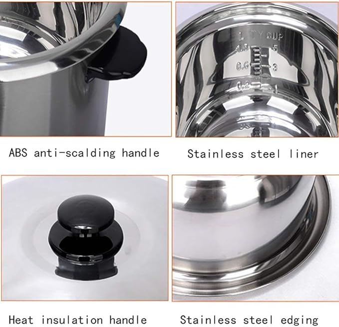 Stainless Steel Rice Cooker Household 3L-6L Automatic Insulation Multi-function With Steamer Household/dormitory
