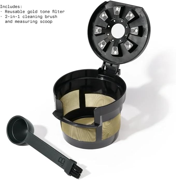 Programmable Single Serve Coffee Maker with Integrated Burr Grinder Touch Controls Fresh Custom Brew Compact Design Easy to Use