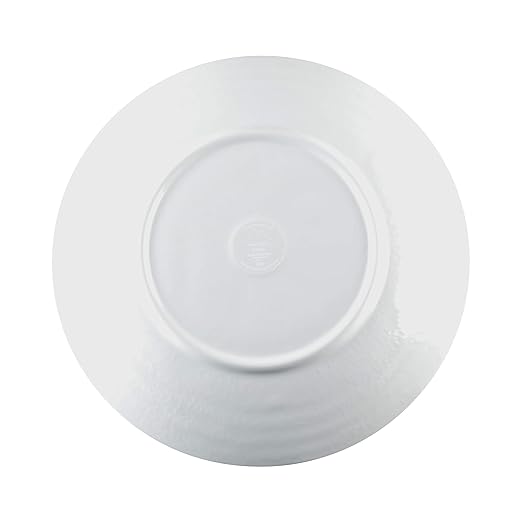 Elite Global Solutions Pebble Creek 12 Piece Premium Melamine Dinnerware Set Service for 4 (Item PEB1081KT-W) White 12