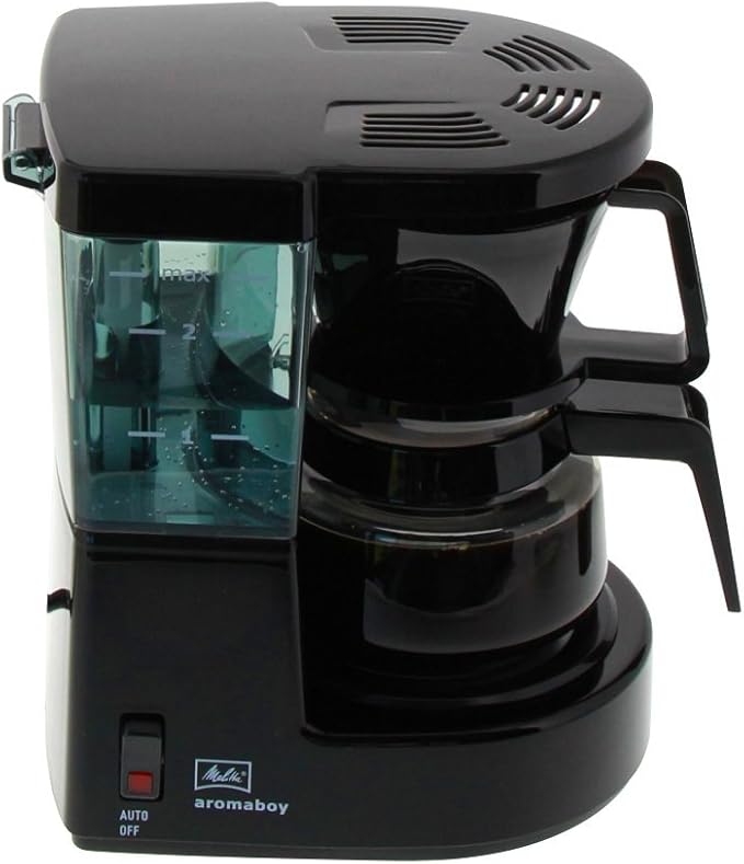 Melitta 1015 Aromaboy Filter Coffee Machine 2 Cups Glass Pot Automatic Switch-Off black by Melitta