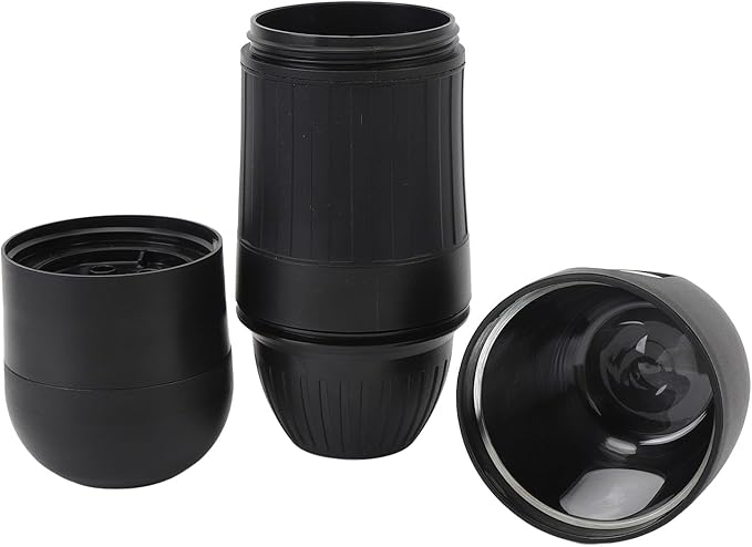 Zunate Portable Espresso Maker Compact Travel Coffee Maker Mini for Camping &amp Hiking - Compatible with Capsules Ground Coffee