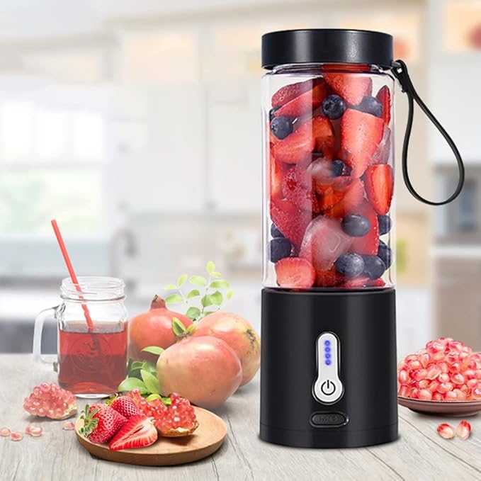 530ML Electric Juicer Portable Smoothie Blender USB Rechargeable Food Processor Fruit Mixer Mini Juicer Blender Cup A
