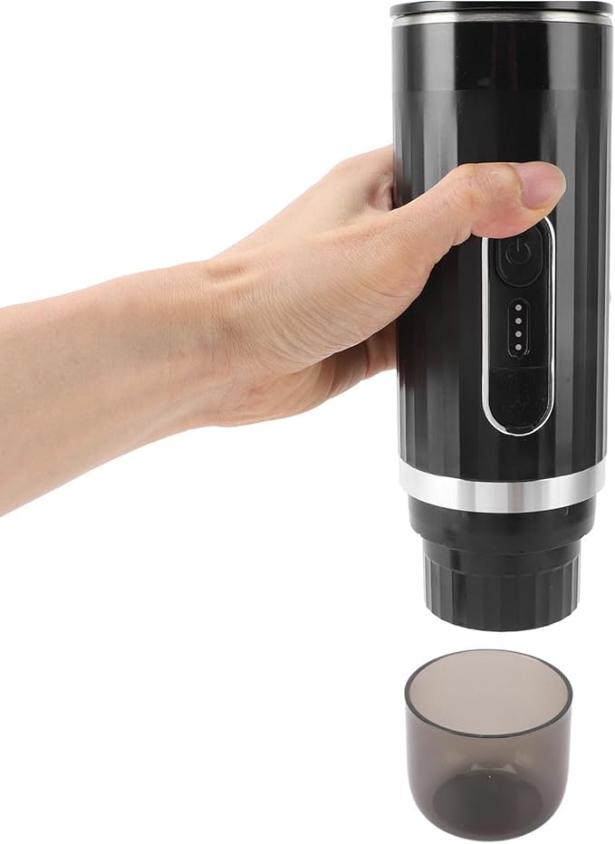 Focket Portable Coffee Maker Leakproof Automatic Heating with 7500 mAh Battery for Charging 12V 24V