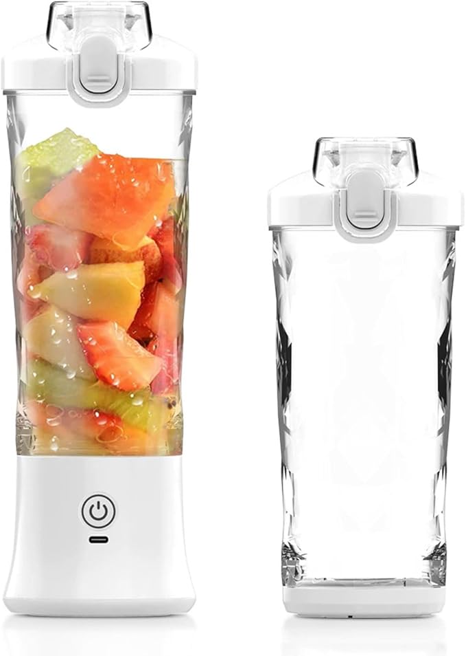 Portable Blender USB Electric Blender Mini Portable Juicer with Stainless Steel Blades for Making Smoothies Juice Blends Shakes Mixed Fruits Vegetables 600ml